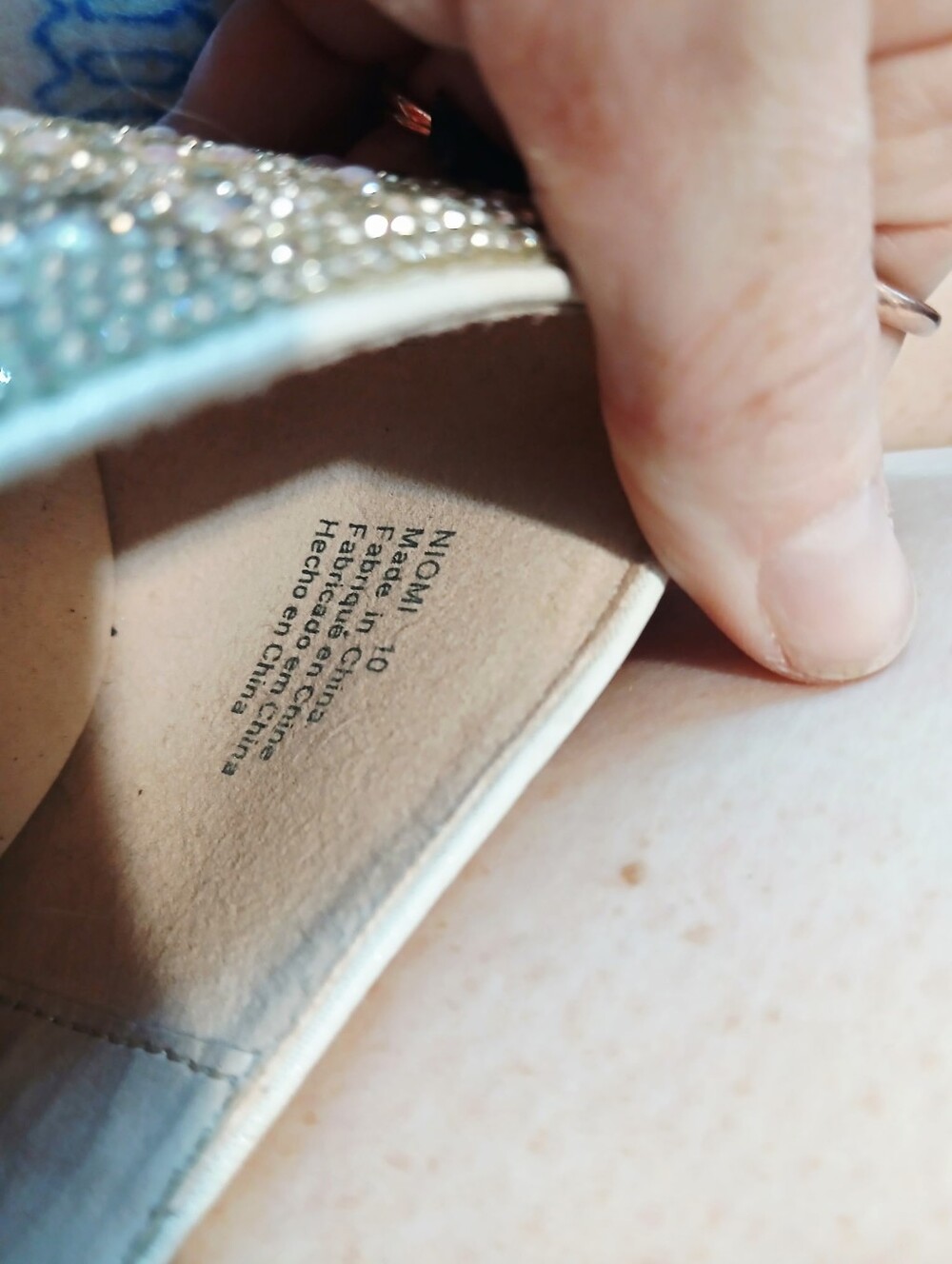 Signature Champagne Pearl & Rhinestone Stiletto Heels - Picture 7 of 7